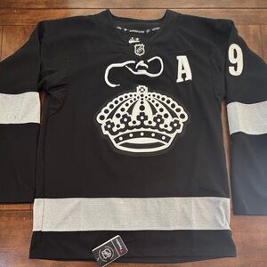 Los Angeles Kings #9 Adrian Kempe Alternate Black Adult Large (52) NWT